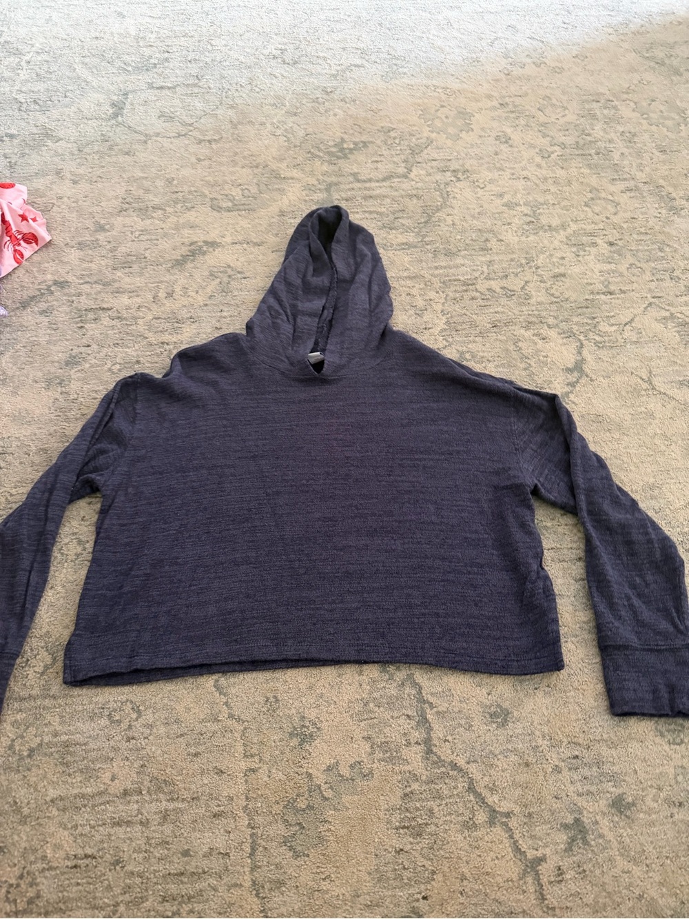 Old Navy Navy Hooded Long Sleeve Tee